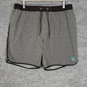 Dixxon Men's Board Shorts XL Gray Crossed Hammers Print Hybrid Unlinded